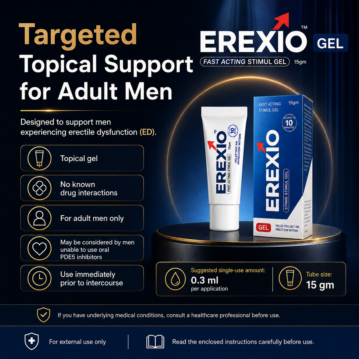 Erexio Gel — Targeted topical support for adult men