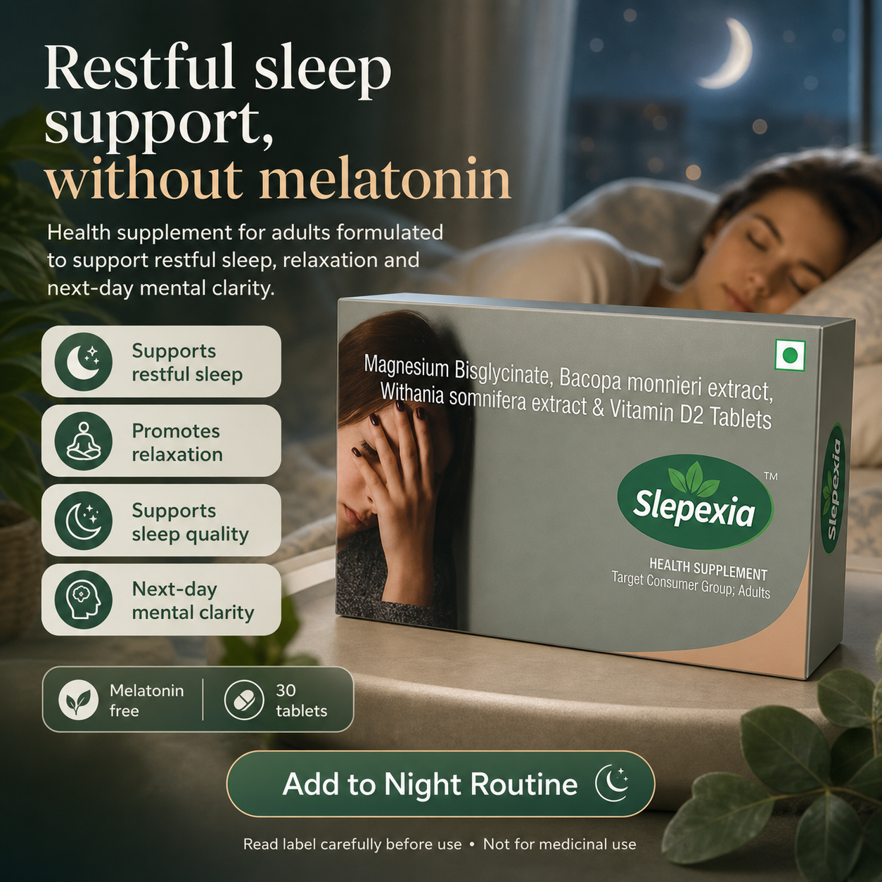 Slepexia — Restful Sleep Support, Without Melatonin